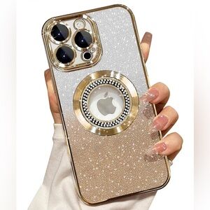 for iPhone 14 Pro Max Magnetic Glitter Case Compatible with MagSafe,